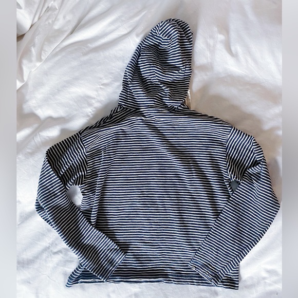 Everlane • Nautical Striped Beach Pullover Drawstring Hoodie • Sz Small - Picture 5 of 6